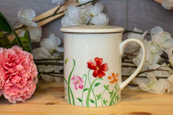 Kräuterteetasse mit Sieb und Deckel Lotta